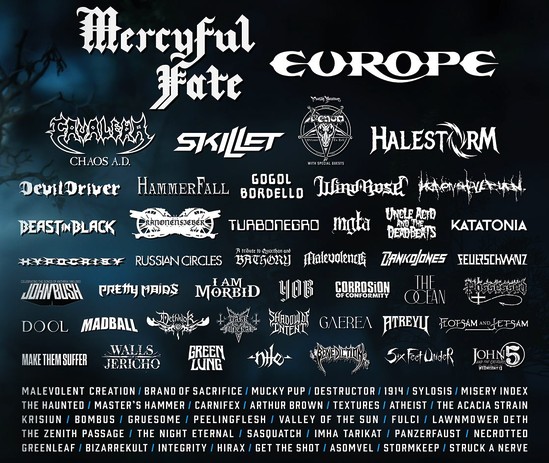 Line-up Alcatraz Festival 2027: Mercyful Fate, Europe, Cavalera, Skillet, Venom, Halestorm en vele anderen